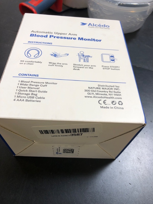 Photo 1 of Alcedo Blood Pressure Monitor for Home Use, Automatic Digital BP Machine with Large Cuff for Upper Arm, LCD Screen, 2x120 Memory, Talking Function