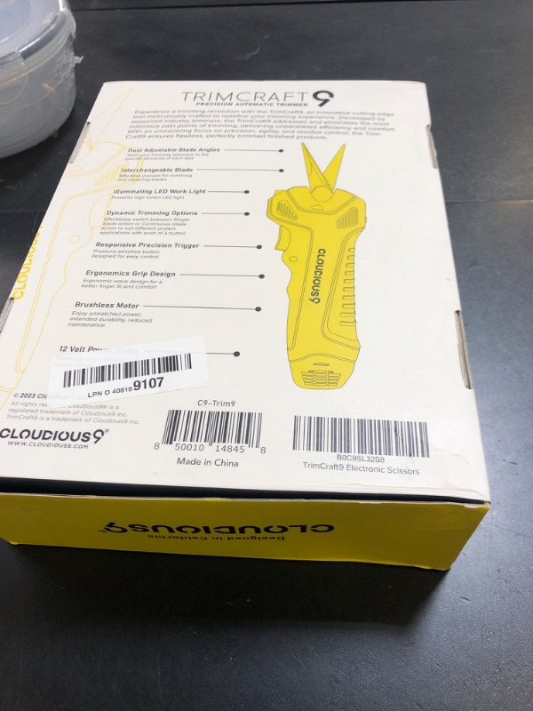 Photo 1 of Cloudious9 - TrimCraft9 Precision Electronic Trimming Scissors for Professional Trimmer - Automatic, Fast Continuous Blade, Adjustable Angles, Quick Blade Replacement (Not Battery Powered)