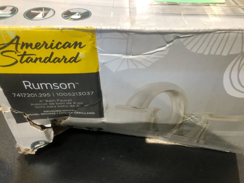 Photo 1 of American Standard Rumson Brushed Nickel 4 in. Centerset Bathroom Faucet 2-Pack