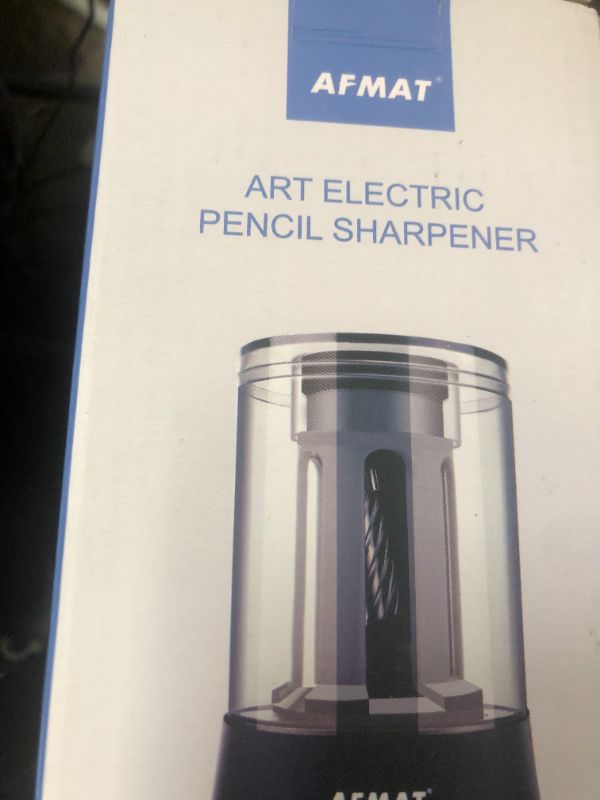 Photo 1 of AFMAT Rechargeable Long Point Pencil Sharpener for Artist, 3 Point Options, Auto Stop, 8-25mm Super Long Tip, Electric Artist Pencil Sharpener for ?6-8.5mm Charcoal/Drawing/Sketching/Colored Pencils
