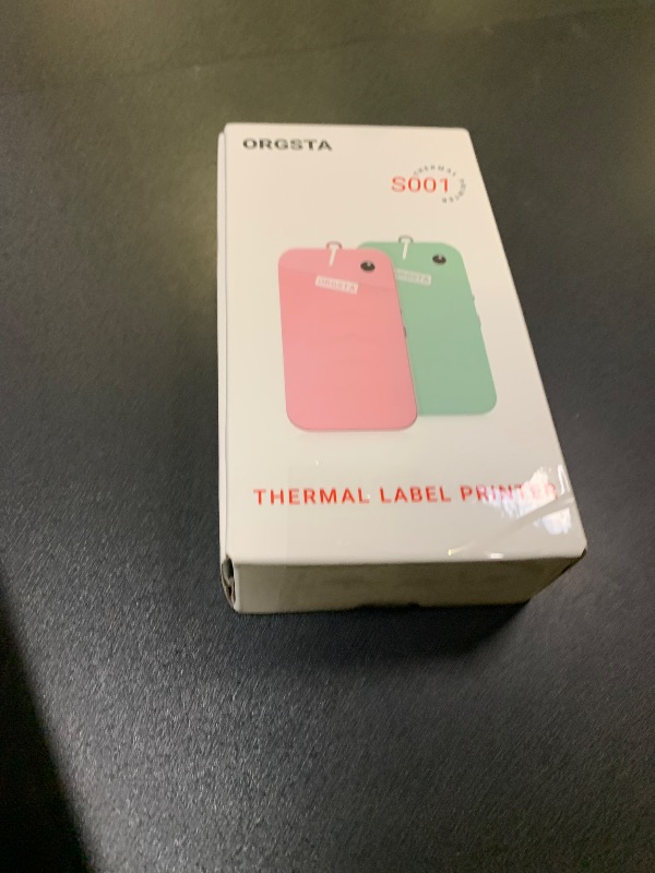 Photo 1 of ORGSTA S001 Label Maker Machine with Tape, Portable Bluetooth Label Maker for Home and Office Organization, Thermal Label Printer Mini Sticker Maker with Multiple Templates, Pink