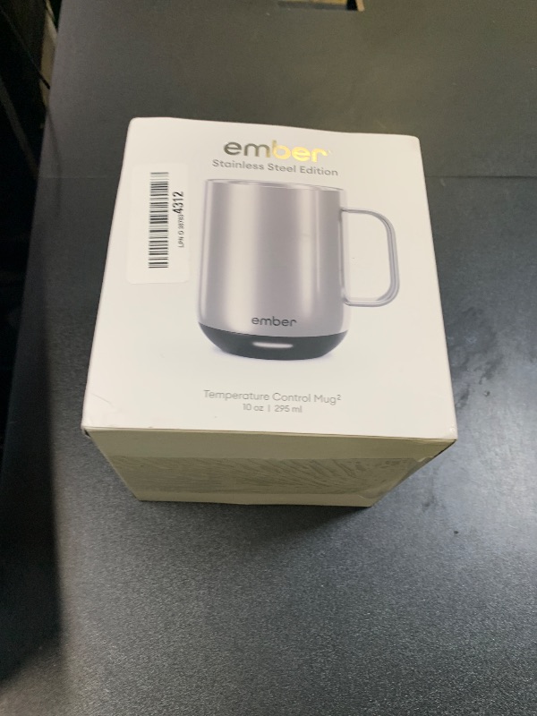 Photo 1 of Ember Temperature Control Smart Mug 2, 10 Oz, App-Controlled Heated Coffee Mug with 80 Min Battery Life and Improved Design, Stainless Steel