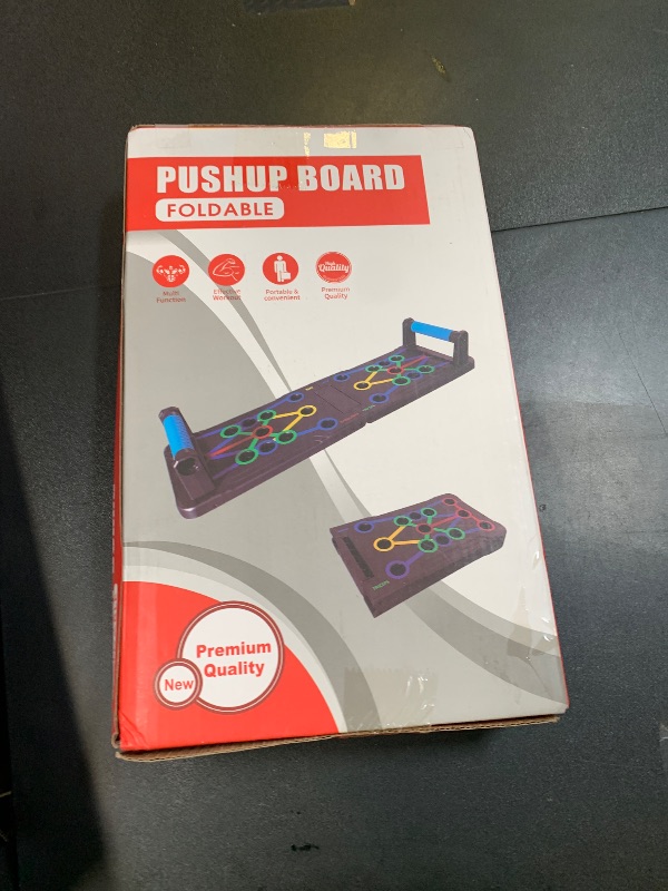Photo 1 of Foldable push-up rack for portable strength training, sturdy and stable equipment for men's and women's home gym workouts.