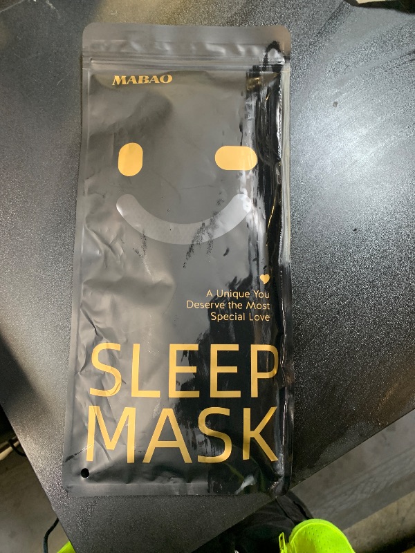 Photo 1 of MABAO Sleep Mask for Side Sleeper, Eye Mask for Sleeping Women Men, 3D Contoured Cup No Eye Pressure 100% Light Blocking Sleeping Mask with Adjustable Strap Night Blindfold Flight, Travel, Nap, Black
