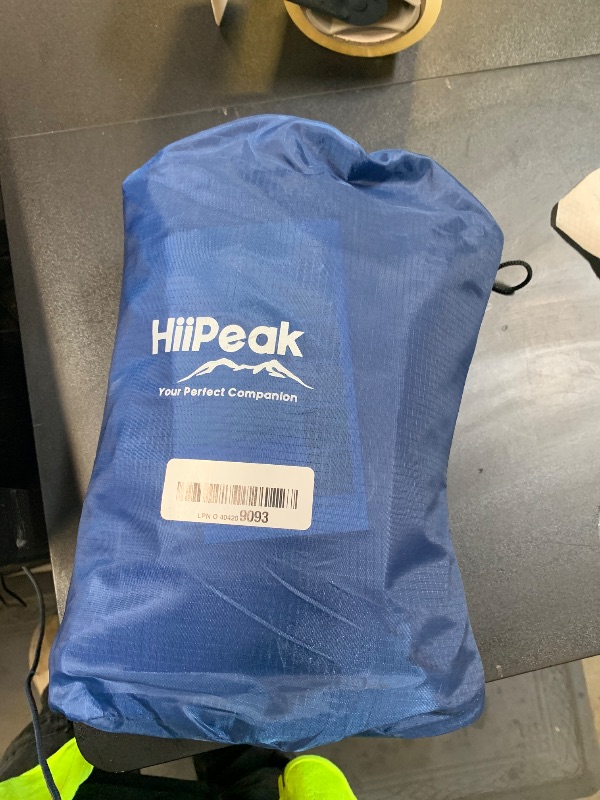 Photo 1 of HiiPeak Ultralight Inflatable Sleeping Mat with Built-in Foot Pump & Pillow, Compact Camping Air Mattress for Backpacking, Hiking (Navy Blue)