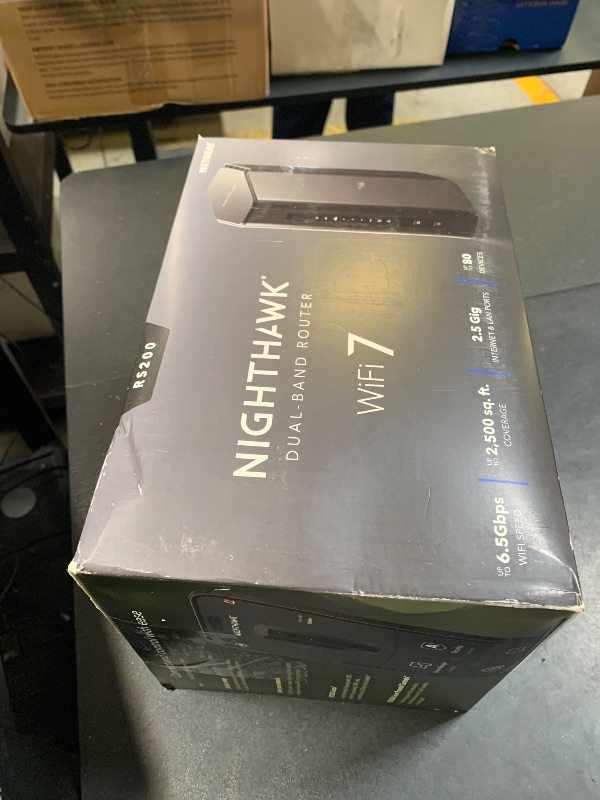 Photo 1 of NETGEAR Nighthawk Dual-Band WiFi 7 Router (RS200) Router Only– BE6500 Wireless Speed (up to 6.5 Gbps) - Covers up to 2,500 sq. ft., 80 Devices – 2.5 Gig Internet Port - Free Expert Help