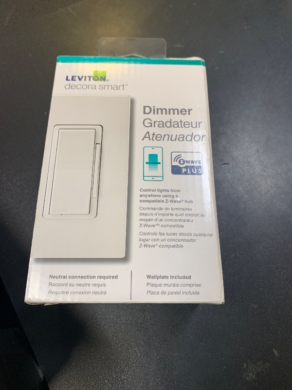 Photo 1 of Leviton Decora Smart Dimmer Z-Wave 800 Series, ZW6HD-1RW