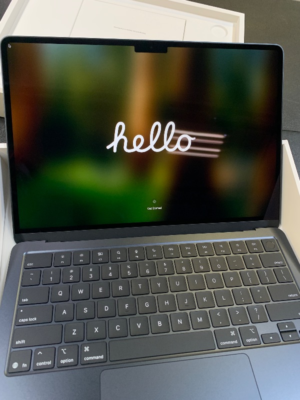 Photo 1 of Apple 2025 MacBook Air 13-inch Laptop with M4 chip: Built for Apple Intelligence, 13.6-inch Liquid Retina Display, 16GB Unified Memory, 512GB SSD Storage, 12MP Center Stage Camera, Touch ID; Midnight