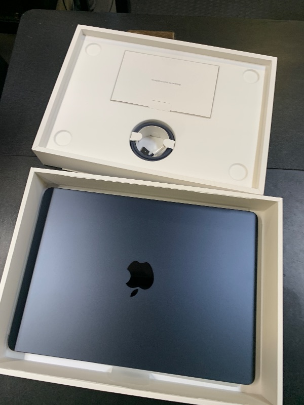 Photo 1 of Apple 2025 MacBook Air 13-inch Laptop with M4 chip: Built for Apple Intelligence, 13.6-inch Liquid Retina Display, 16GB Unified Memory, 512GB SSD Storage, 12MP Center Stage Camera, Touch ID; Midnight