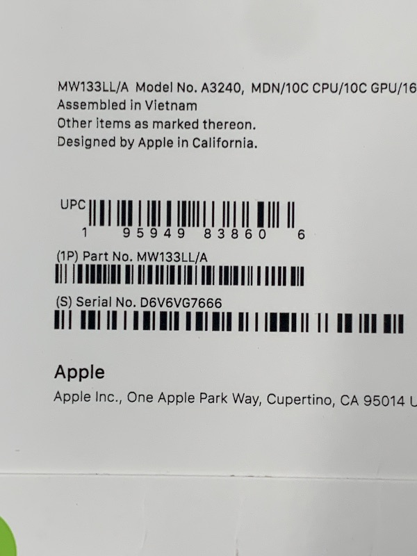 Photo 1 of Apple 2025 MacBook Air 13-inch Laptop with M4 chip: Built for Apple Intelligence, 13.6-inch Liquid Retina Display, 16GB Unified Memory, 512GB SSD Storage, 12MP Center Stage Camera, Touch ID; Midnight