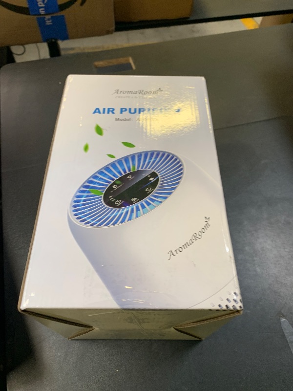 Photo 1 of AromaRoom Air Purifiers for Bedroom with True HEPA13 Filters 3-in-1, Pet Air Purifier with Aroma Pad for Wildfires Smoke Pollen Dander, 22dB Quiet Air Cleaners for Baby Room Office Dorm