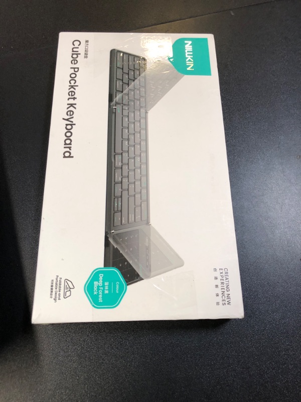 Photo 1 of Nillkin Foldable Keyboard with Touchpad, Bluetooth Keyboard with Number Pad, Full Size Keys, Large Trackpad Small Travel Portable Keyboards for iPad Laptop PC Tablets -Black