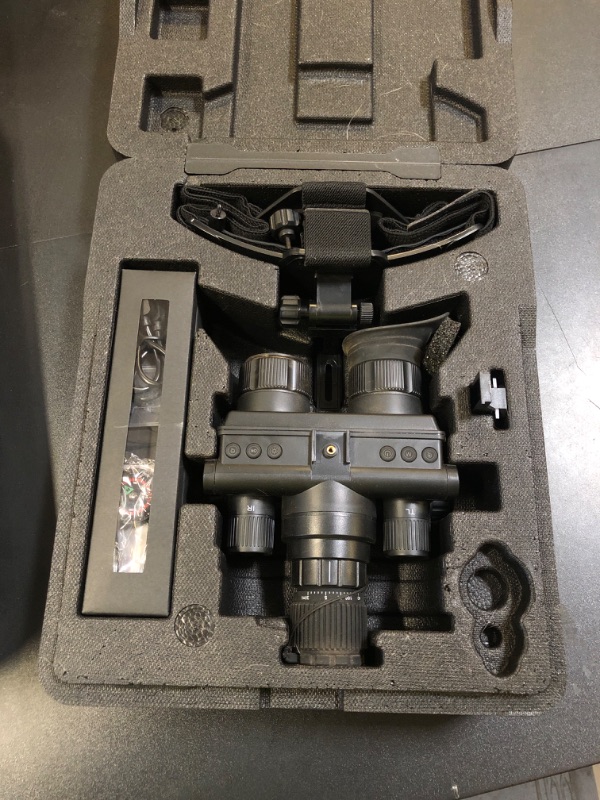 Photo 1 of 4K Night Vision Goggles with 8X Zoom & Manual Focus - Helmet-Mountable HD Infrared Binoculars for Hunting Camping Surveillance, 64GB SD Card Included, USB-C Rechargeable (12 Hour Battery Life)