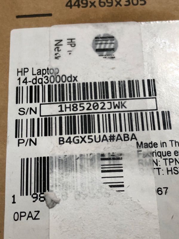 Photo 1 of HP 14 Laptop, Intel Celeron N4020, 4 GB RAM, 64 GB Storage, 14-inch Micro-edge HD Display, Windows 11 Home, Thin & Portable, 4K Graphics, One Year of Microsoft 365 (14-dq0040nr, Snowflake White)