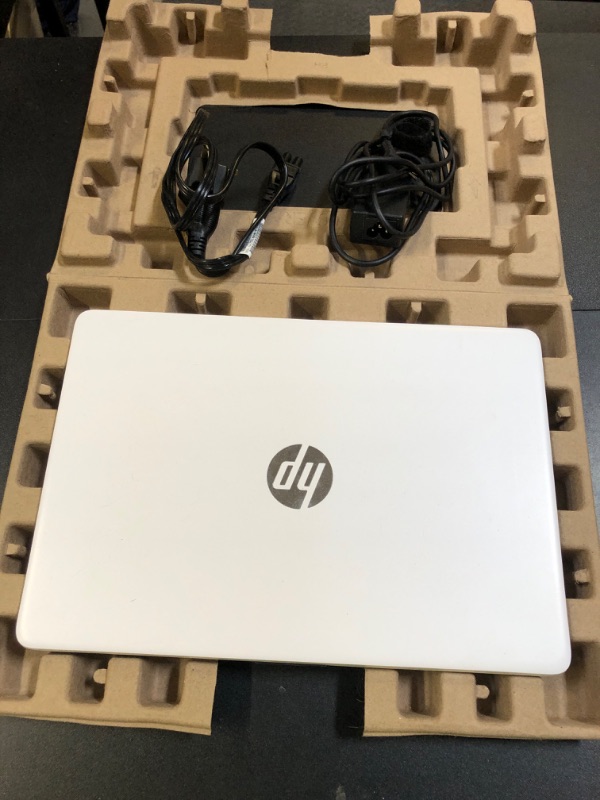 Photo 1 of HP 14 Laptop, Intel Celeron N4020, 4 GB RAM, 64 GB Storage, 14-inch Micro-edge HD Display, Windows 11 Home, Thin & Portable, 4K Graphics, One Year of Microsoft 365 (14-dq0040nr, Snowflake White)