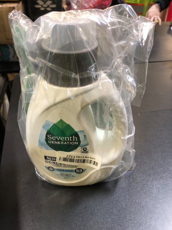 Photo 1 of Seventh Generation Concentrated Laundry Detergent Liquid Free & Clear Fragrance Free 40 oz