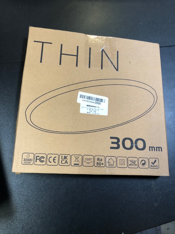 Photo 1 of 12 Inch LED Flush Mount Ceiling Light Fixture, 5000K Daylight White, 3200LM, 24W, Flat Modern Round Lighting Fixture, 240W Equivalent White Ceiling Lamp for Kitchens, Stairwells, Bedrooms.etc.