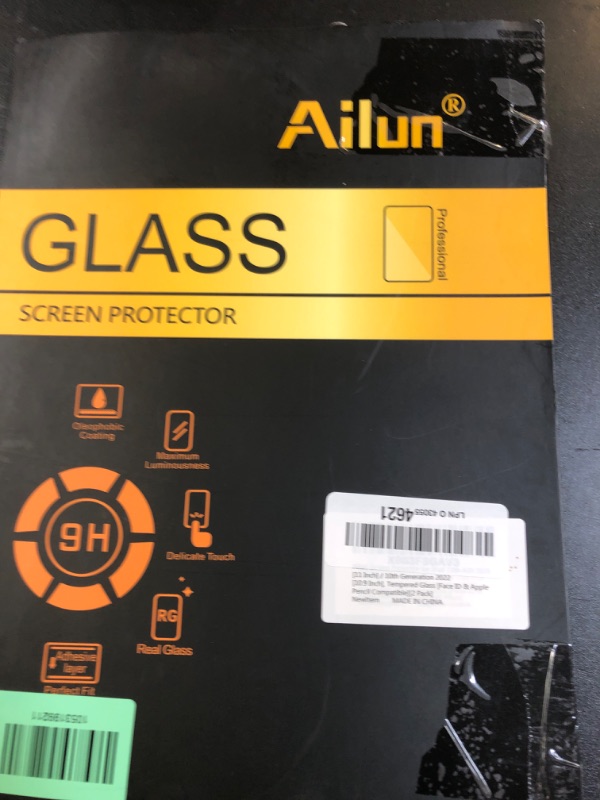 Photo 1 of Ailun Screen Protector for iPad 11th A16 2025 [11 Inch] / 10th Generation 2022 [10.9 Inch], Tempered Glass [Face ID & Apple Pencil Compatible] Ultra Sensitive Case Friendly [2 Pack]