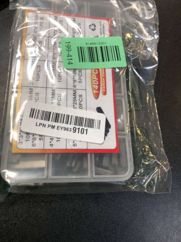 Photo 1 of MUZHUPGUZ 140 Pcs Round Ended Feather Key, Parallel Drive Shaft Keys Set, Key Stock Assortment, Drive Shaft Parallel Keys, Shaft Feather Key, Keyway for Fasteners Mechanical Industry, 3mm 4mm 5mm 6mm