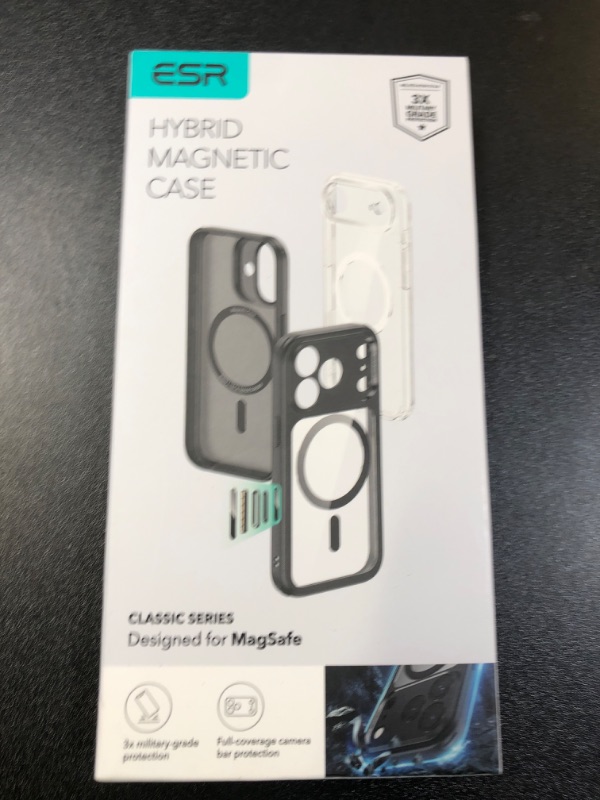 Photo 1 of ESR for iPhone 17 Pro Case, Camera Control, Compatible with MagSafe, Shockproof Military-Grade Protection, Magnetic Phone Case for iPhone 17 Pro, Classic Hybrid Case, Clear