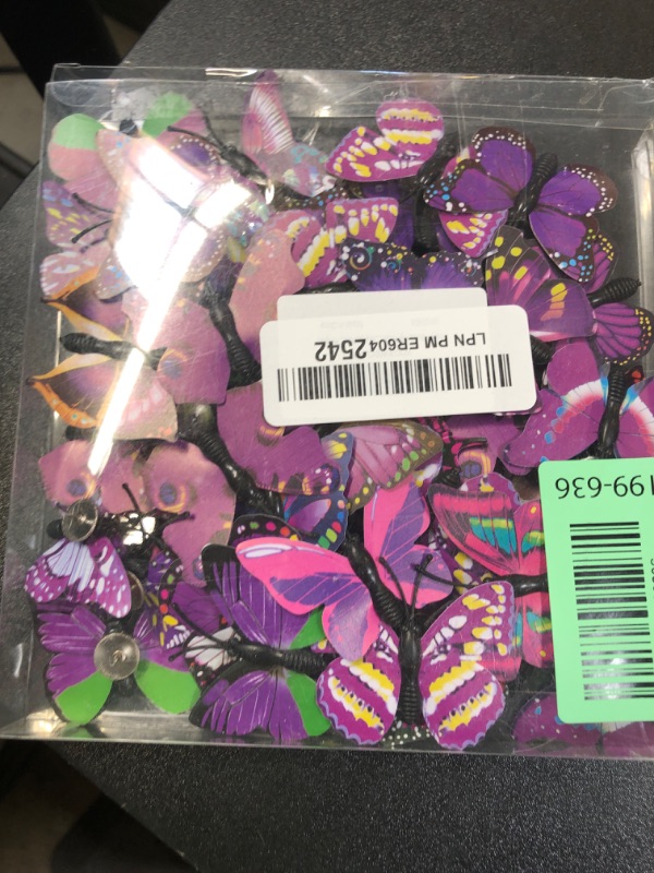 Photo 1 of 50Packs Purple Butterfly Push Pins Decorative Thumb Tacks Pushpins for Cork Board Thumbtacks for Hanging for Board Bulletin Corkboard Cubicle Wall in Office Decor Home Decorations