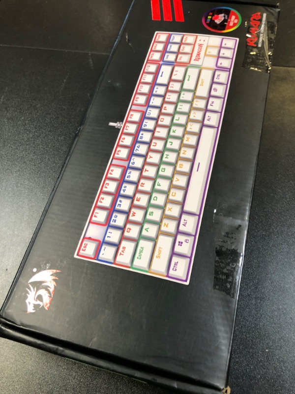 Photo 1 of Redragon K552 Mechanical Gaming Keyboard, 87-Key Compact, LED Gaming Keyboard with Red Switches, Anti-Ghosting, Metal Frame for PC Gaming & Typing, Beginner-Friendly (White)