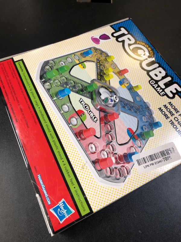 Photo 1 of Hasbro Gaming Trouble Board Game, Includes Bonus Power Die and Shield, Family Game for 2-4 Players, Ages 5 and Up (Amazon Exclusive)