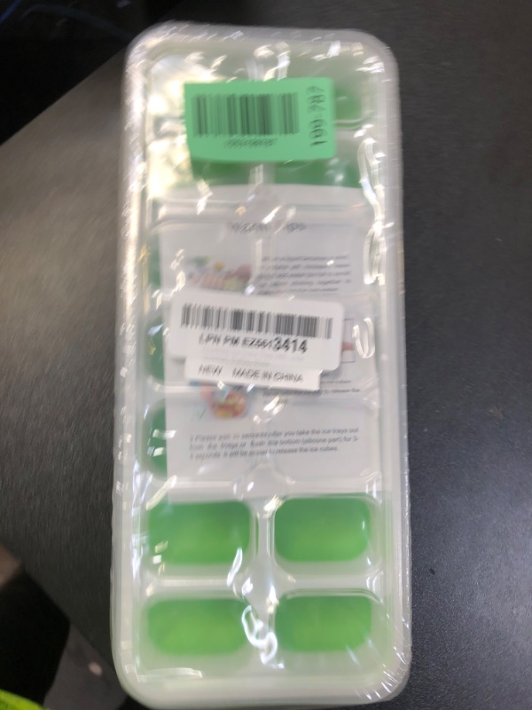 Photo 1 of Ice Cube Tray with Lid, 2 Packs 28 Cubes Durable Stackable Ice Cube Trays for Freezer with Removable Lids, Easy-Release Plastic & Silicone Ice Tray for Cocktail, Coffee