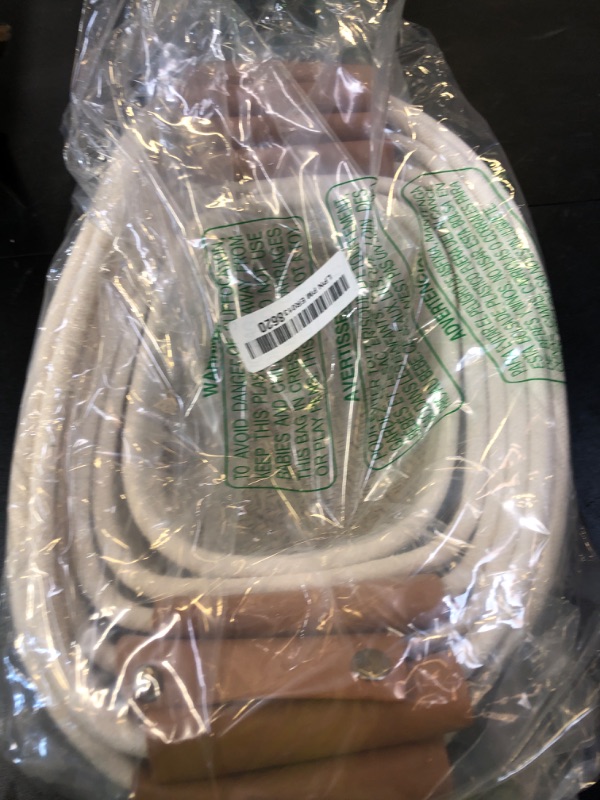 Photo 1 of Degeyoyo Storage Basket Set of 6-4 with Leather Handle & 2 Small Gift Baskets - Woven Storage Cotton Rope Basket for Organizing, Rectangle Bins for Shelves, Nursery, Dog Toy, Bathroom