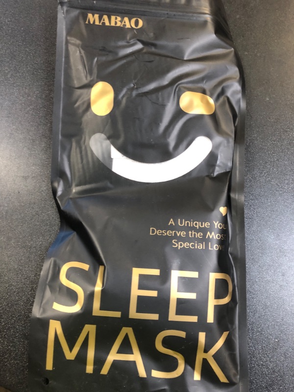 Photo 1 of MABAO Sleep Mask for Side Sleeper, Eye Mask for Sleeping Women Men, 3D Contoured Cup No Eye Pressure 100% Light Blocking Sleeping Mask with Adjustable Strap Night Blindfold Flight, Travel, Nap, Black
