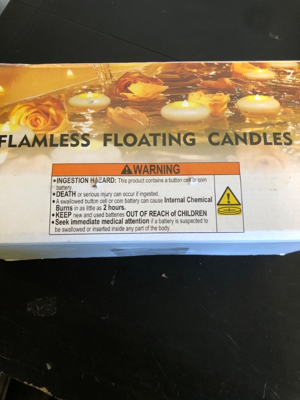 Photo 1 of Homemory 24 Pack 3” Flameless Led Floating Candles, 200 Hour White Battery Operate Waterproof Tealights for Cylinder Vases, Centerpieces at Wedding Decor, Party, Pool