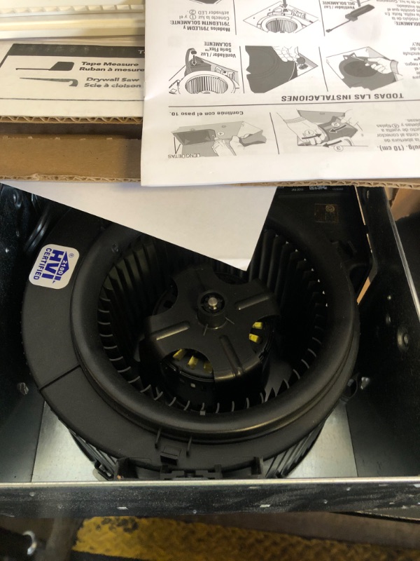 Photo 1 of Broan-NuTone AER80CCTK CleanCover Bath Fan, 80 CFM, 0.7 Sone, with Selectable CCT LED Light, Energy Star, White