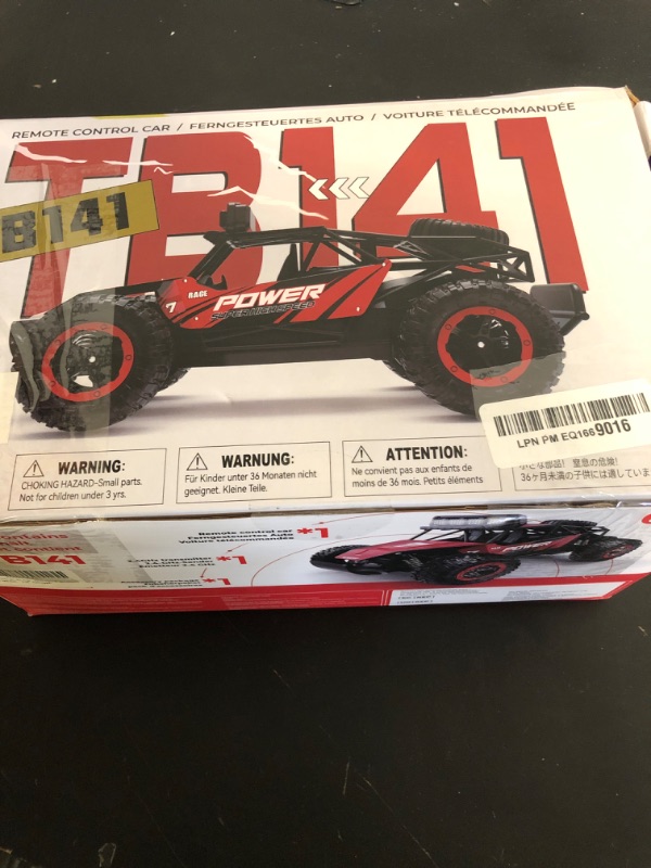 Photo 1 of BEZGAR TB141 RC Cars-1:14 Scale Remote Control Car, 2WD High Speed 20 Km/h All Terrains Electric Toy Off Road RC Car Vehicle Truck Crawler with Two Rechargeable Batteries for Boys Kids and Adults