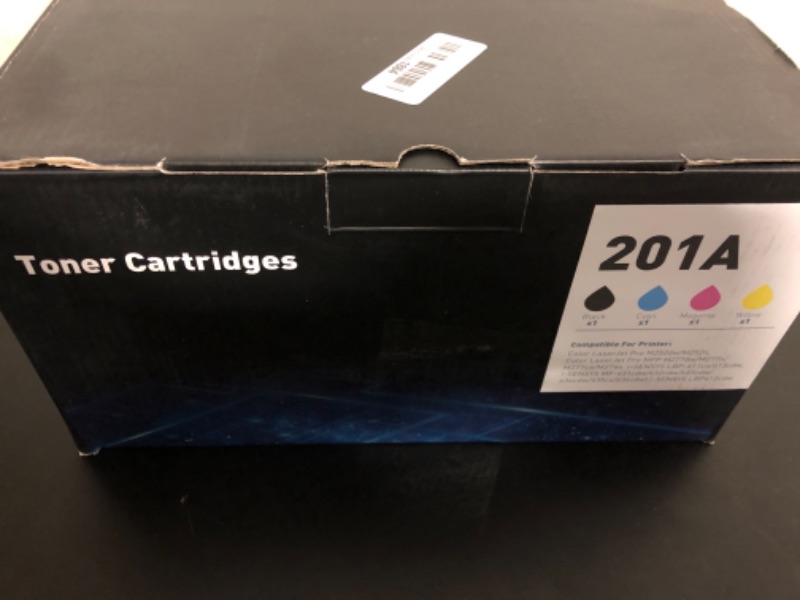 Photo 1 of 201A Toner Cartridges Replacement MFP M277dw M252dw for HP 201A Toner Set High Yield Compatible for HP Color Laserjet Pro M252n MFP M277c6 M277n Printer, 4 Pack (Black Cyan Yellow Magenta)