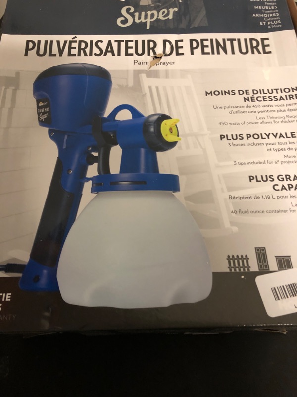 Photo 1 of HomeRight C800971.A Super Finish Max, Includes 3 Brass Spray Tips, 3 Spray Patterns, Easy to Clean HVLP Paint Sprayer, Great for Furniture, Cabinets, Trim & More, for Stains, Sealers & Latex Paints