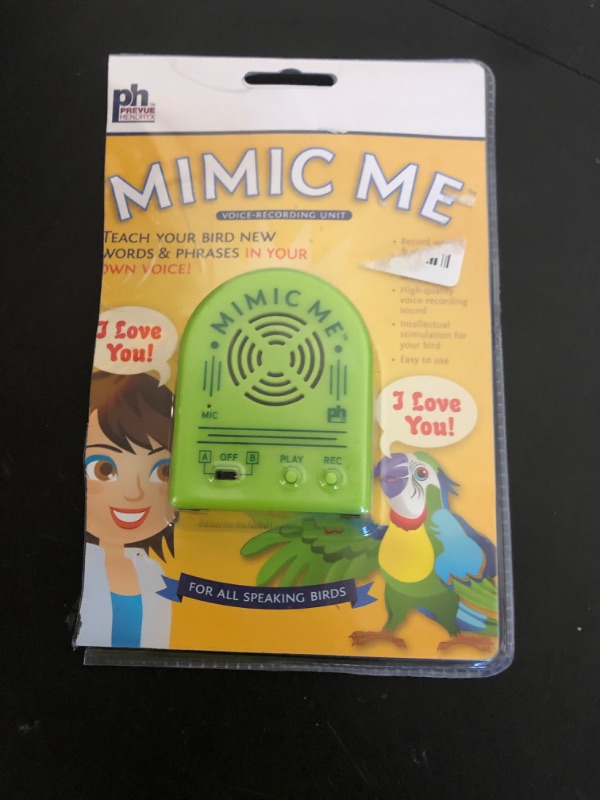 Photo 1 of Prevue Hendryx 62900 Mimic Me Voice-Recording Unit for Birds Green Small