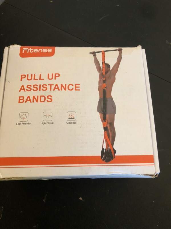 Photo 1 of Pull Up Assistance Bands 50-350lbs, Heavy Duty Pull Up Workout Band with Feet Rest, Resistance Band for Pull Up Bar Bands, Pull Up Assist Band Strength Training Workout Equipment, Height Adjustable