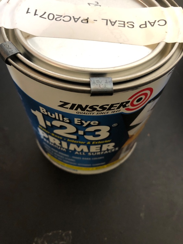 Photo 1 of 1 Quart Bulls Eye 1-2-3 Primer Sealer Stain Killer