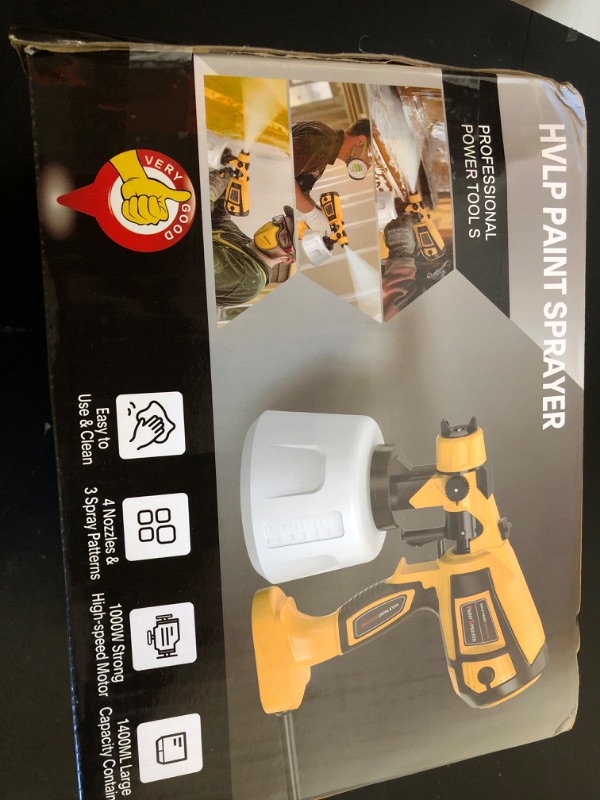 Photo 1 of Paint Sprayer Tool 1000W High Power Electric Spray Paint Gun Easy to Clean for Furniture Cabinets House Painting Gold