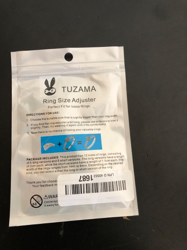 Photo 1 of TUZAMA Invisible Ring Sizer Adjuster for Loose Rings Women Men-12 Pack,12 Sizes for Different Band Widths,Jewelry Ring Size Adapter Reducer Spacer Jewelry Guards for Any Thin Wide Rings
