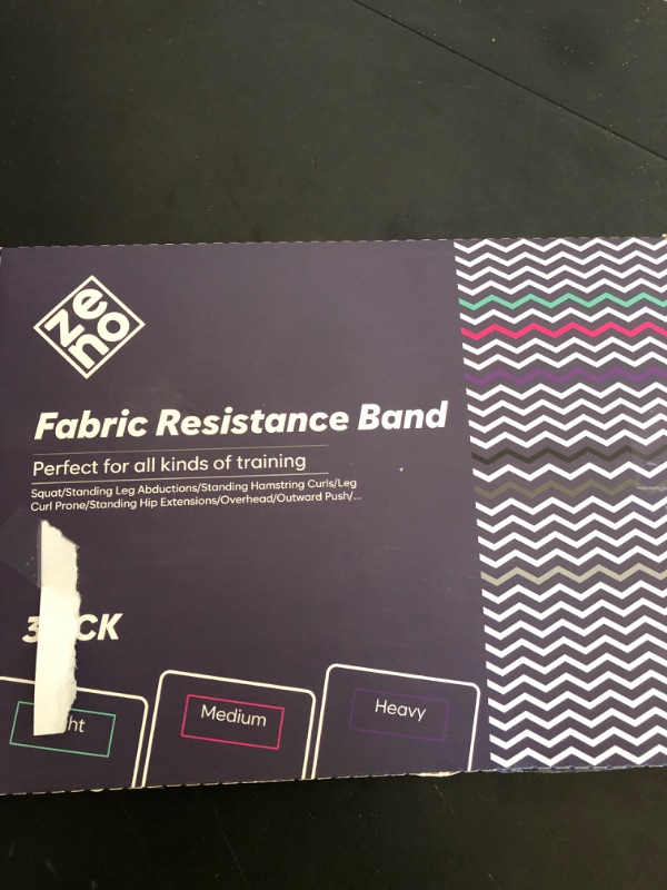 Photo 1 of Wide Fabric Resistance Bands for Working Out | 3 Strength Level Non-Slip Exercise Booty Bands for Women & Men | Comes with a Bag and Tape Measure | for Home Gym, Yoga, Pilates - Purple