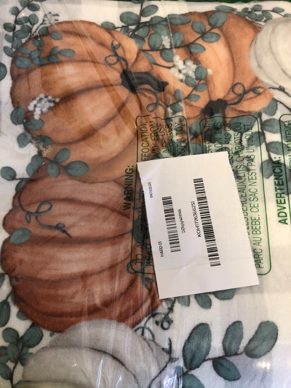 Photo 1 of Artoid Mode Orange Pumpkins Eucalyptus Leaves Fall Area Rug, Autumn Thanksgiving Home Decor Non Slip Washable Area Rug for Entryway Bedroom Living Room Laundry Room Indoor 3x5 Feet