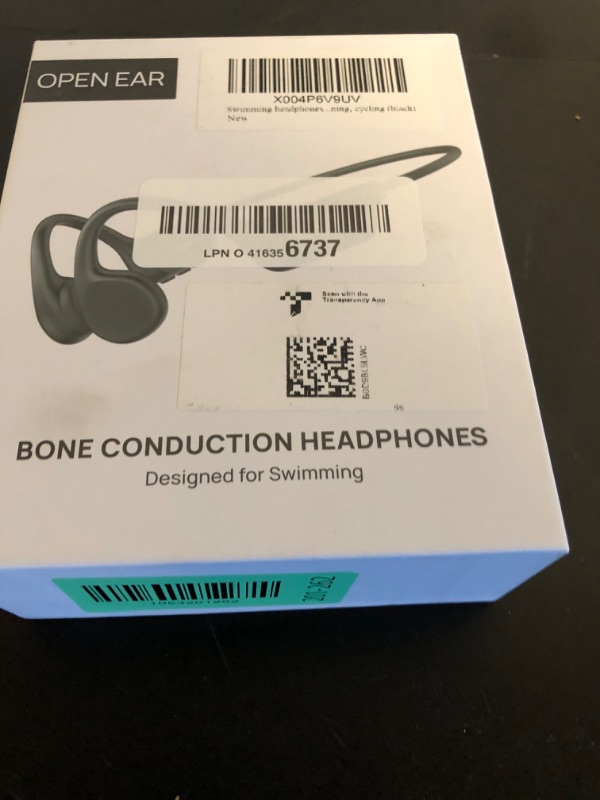 Photo 1 of Swimming headphones-bone conduction headphones, IP68 waterproof built-in MP3 player 32G memory, underwater swimming headphone, wireless open Earphones Bluetooth 5.3, for running, cycling (black)
