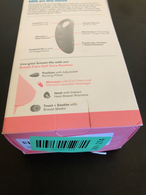 Photo 1 of Frida Mom 2-in-1 Lactation Massager, Multiple Modes of Heat + Vibration for Clogged Milk Ducts, Increase Milk Flow, Breast Engorgement - USB Cord Included, White