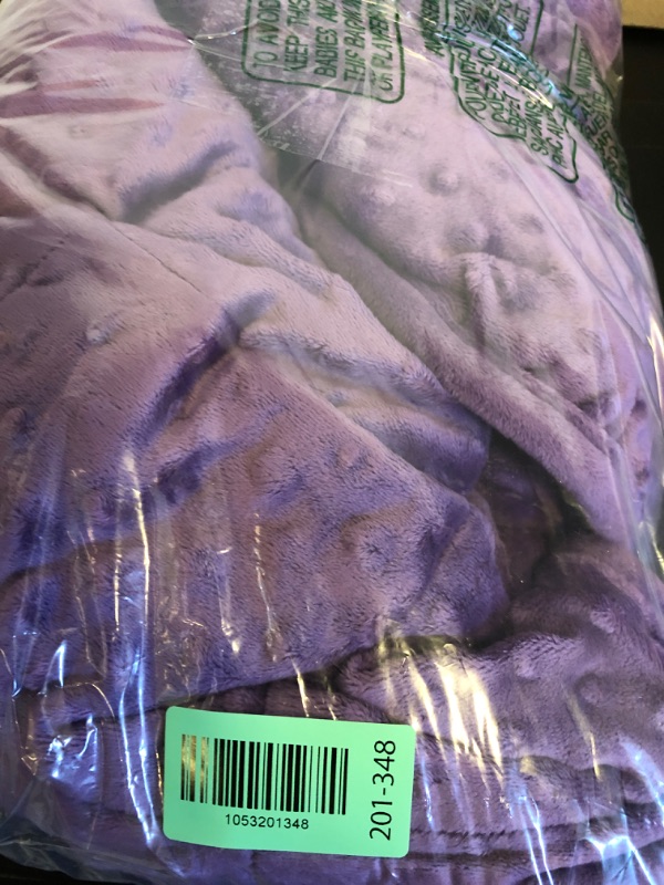 Photo 1 of Alomidds Weighted Blanket, Luxury Velvet Weighted Blankets for Adults and Kids,Warm and Breathable Soft and Comfort Minky, Cute Heavy Blanket with Premium Glass Beads (36"x48" 5LBS, Purple)