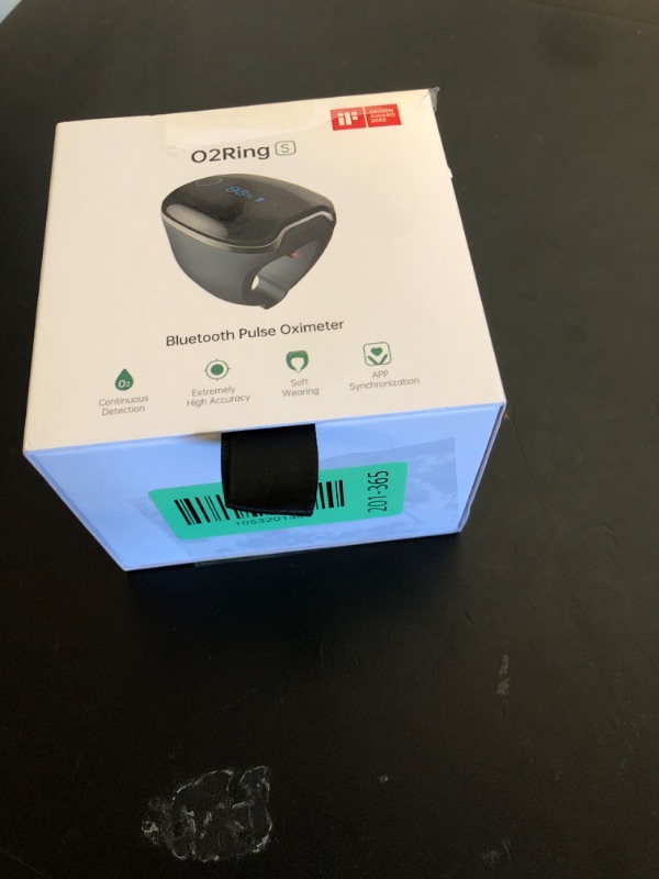 Photo 1 of Wellue O2Ring-S Oxygen Monitor with Vibration Reminder, Bluetooth Pulse Oximeter Tracks SPO2 and Pulse Rate, 24 hrs Battery Life, 4*10 Hours Built-in Memory, Rechargeable Pulse Ox with Free PC & APP