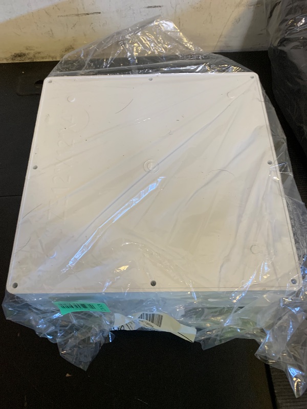 Photo 1 of 12" x 12" x 4" PVC Plastic Junction Box with Pre Molded 3/4" & 1" Punch in Holes Waterproof Electrical Boxes Project Junction Conduit Box for Electrical Outdoor Enclosure