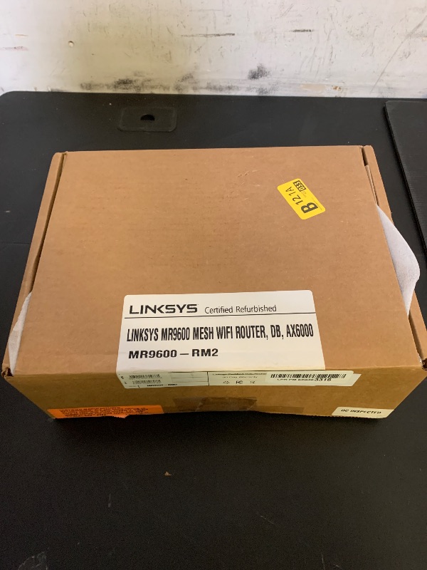 Photo 1 of Linksys Mesh Wifi 6 Router, Dual-Band, 3,000 Sq. ft Coverage, 40+ Devices, Speeds up to 6.0Gbps - MR9600 (Renewed), 1-Pack