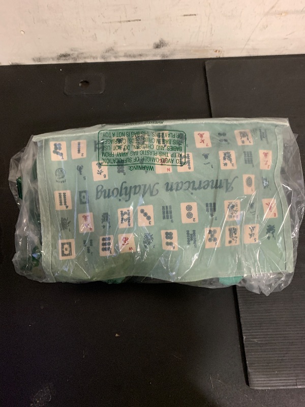 Photo 1 of American Mahjong Tile Set – Complete 166 Tiles with Deluxe Accessories, 4 Racks, 100 Colorful Chips, Instruction Book & 1+3 Mahjong-Themed Storage Bags, Portable Mahjong Set for Family Fun & Holidays