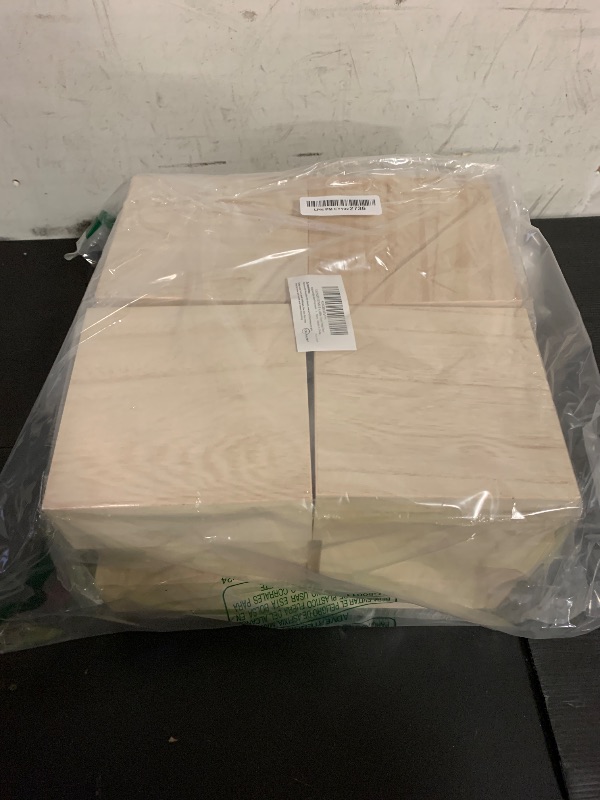 Photo 1 of (12 Pack) 6" x 6" Unfinished Wooden Box Storage Organizer Small Wooden Boxs for Art Crafts Collectibles Home Venue Decor